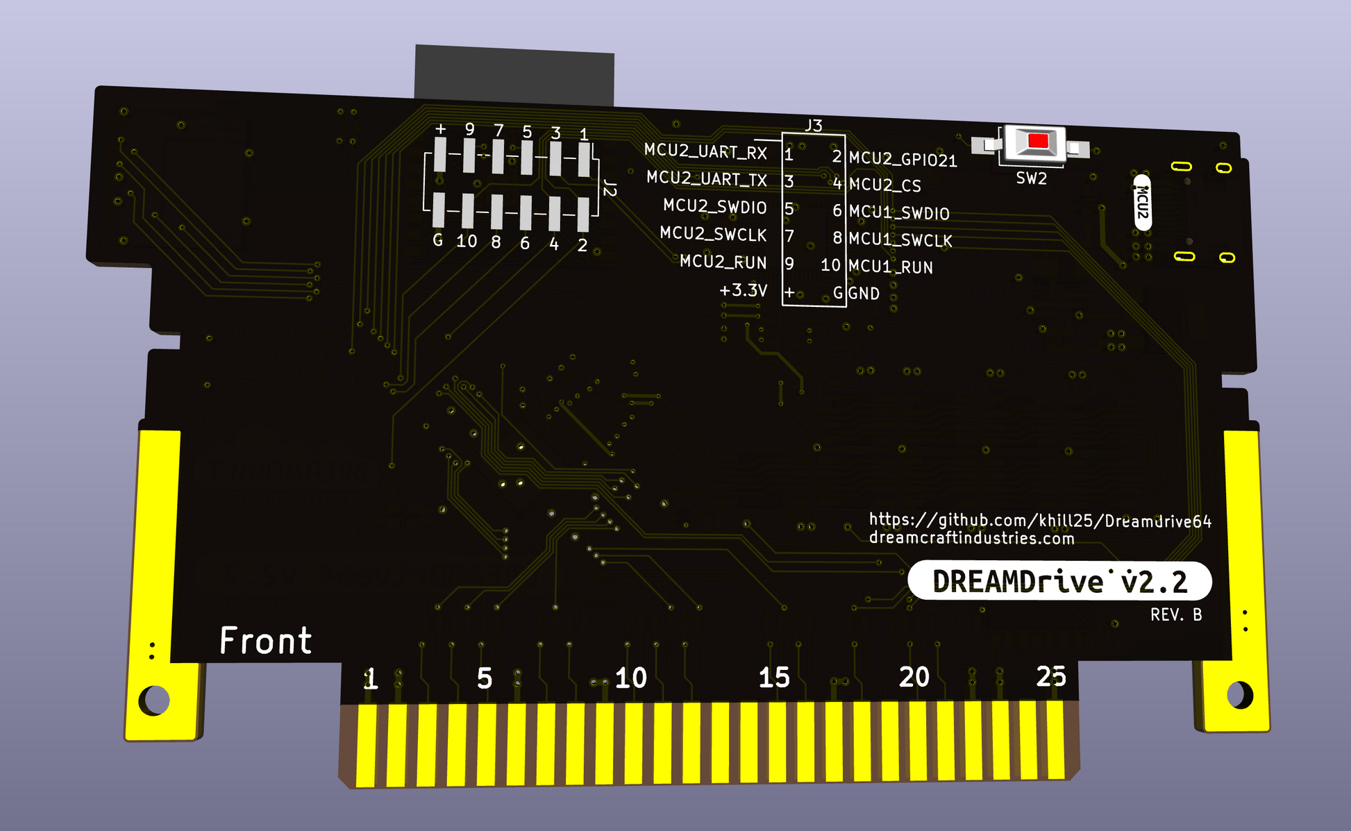 Internals of DREAMDrive64. FACE TOWARDS when plugging in!!